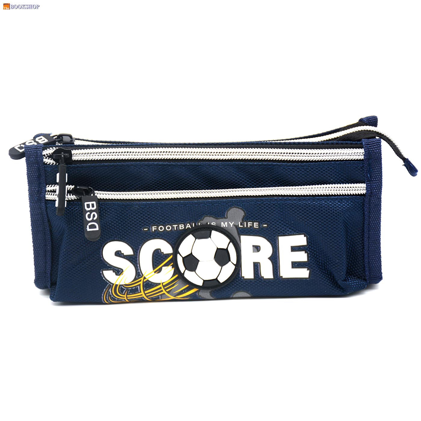 RECTANGLE PENCIL CASE POUCH W/3ZIPPER 21.5X6X8.5CM 1531