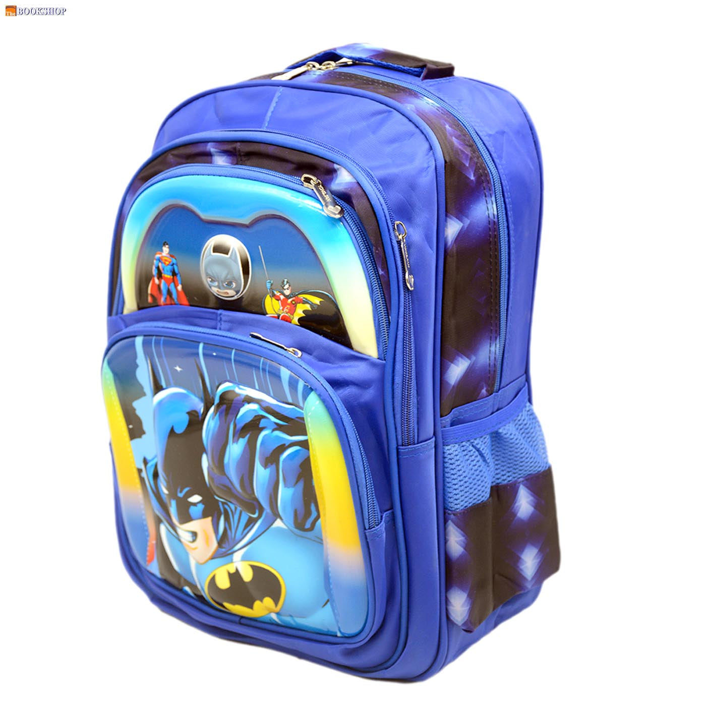 YONGJIAN BATMAN BLUE 3D EMBOSSED BACKPACK 16"