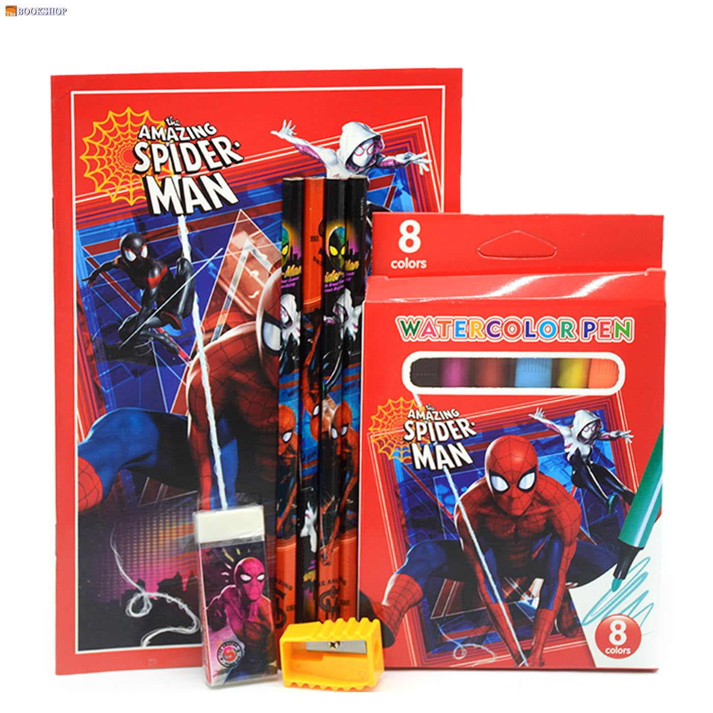 SHENGMA 8IN1 STATIONERY SET IN ZIPPER BAG ASSTD