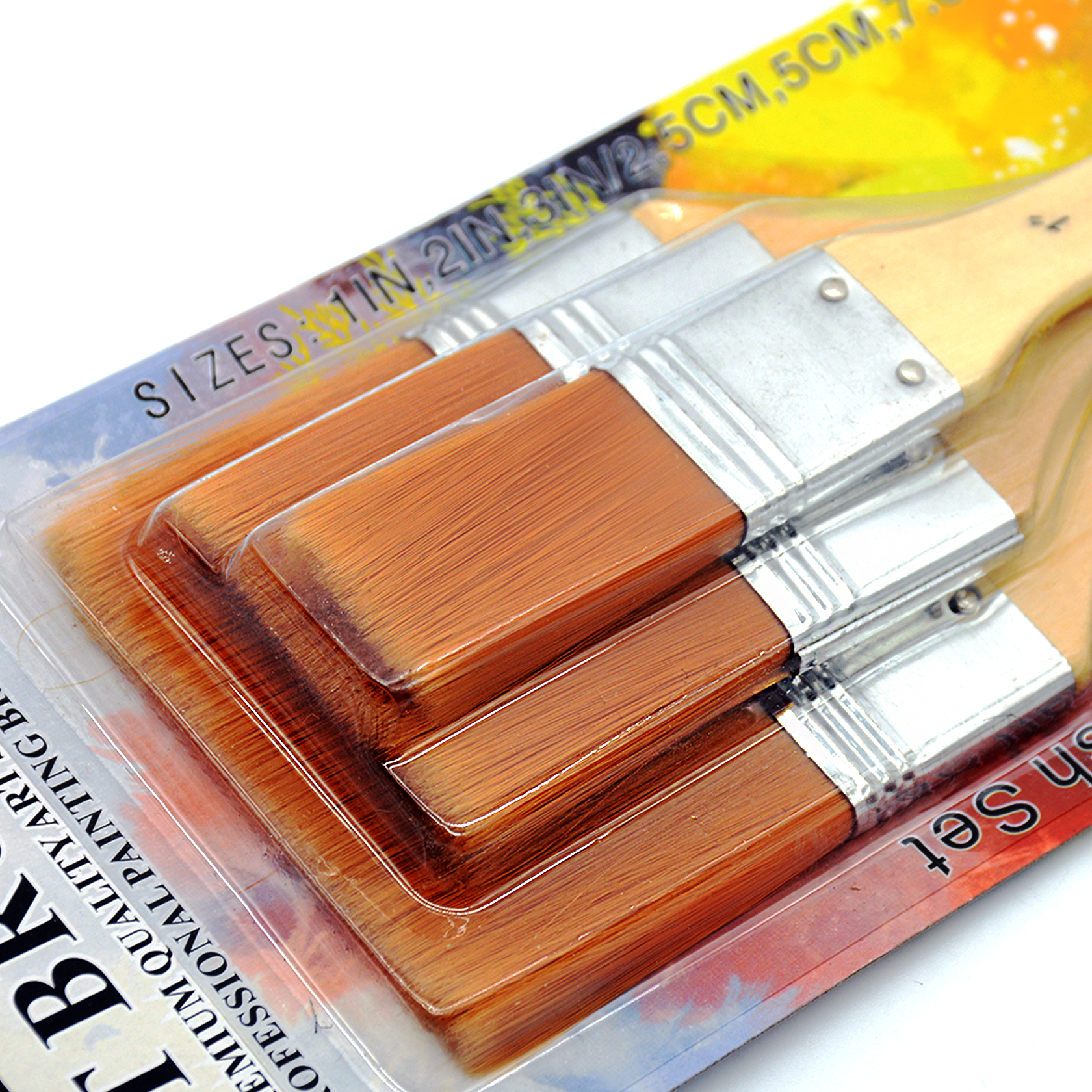 BIANYO COROT ARTIST BRUSH FLAT 3PCS PACK