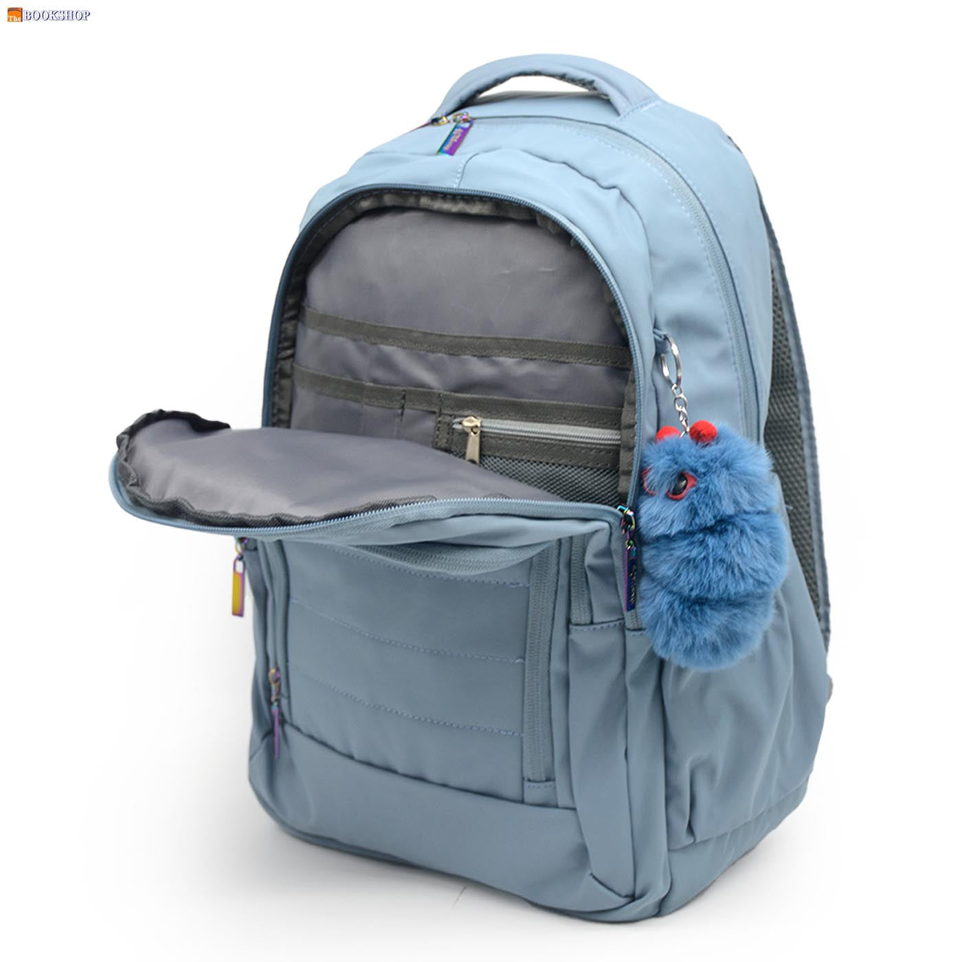 HILLARY BACKPACK 17" W/3 COMPARTMENT-GREY BLUE DES-2