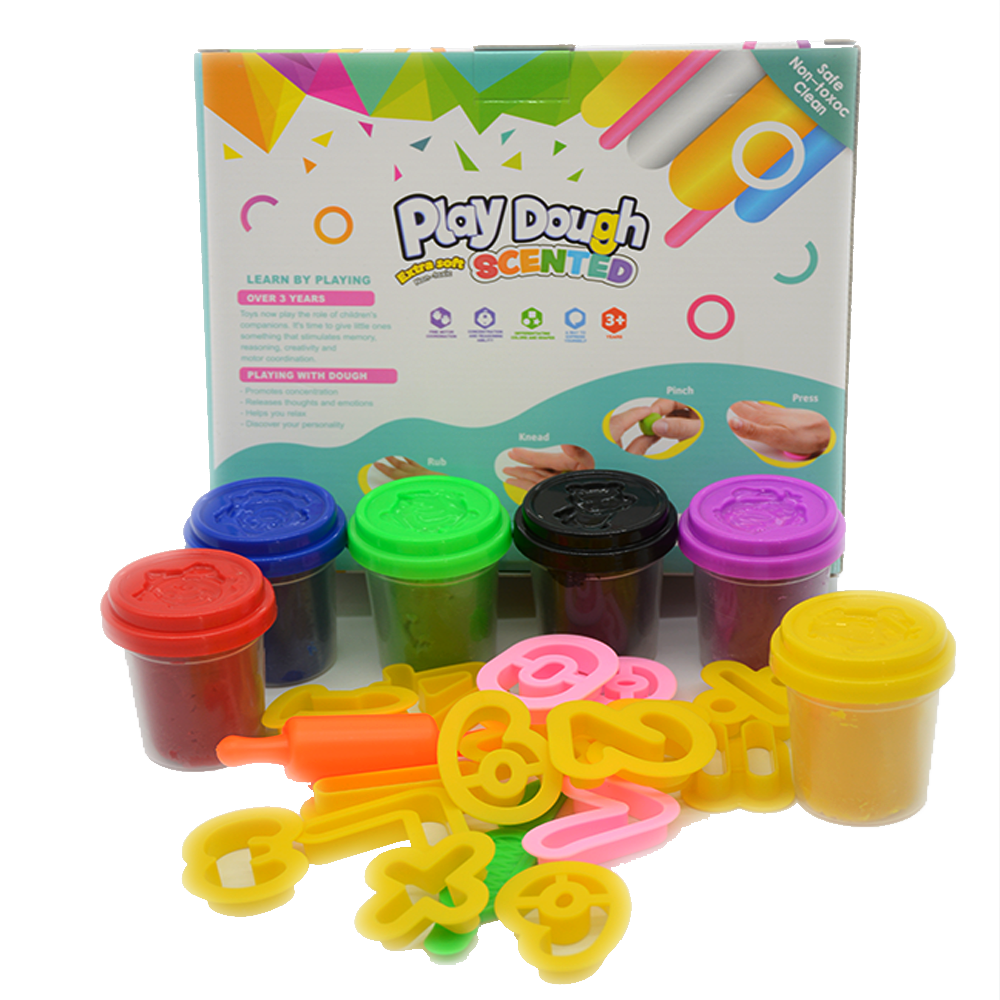 PLAY DOUGH SCENTED 6COL DOUGHS 2OZ W/ACC PACK 620