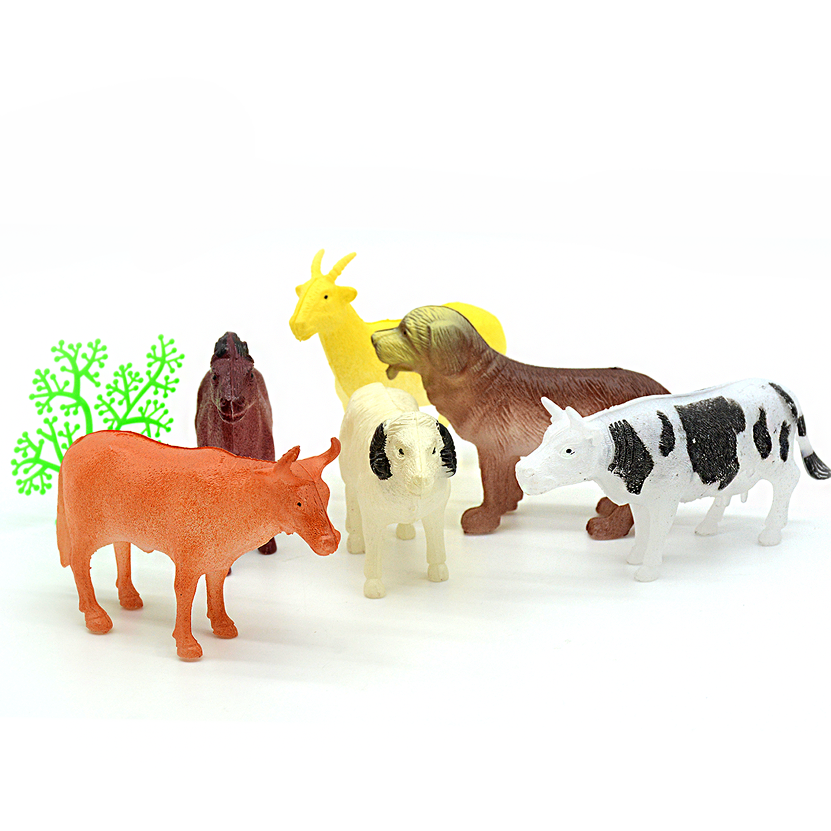PLASTIC FARM ANIMALS 6PCS PACK SMALL