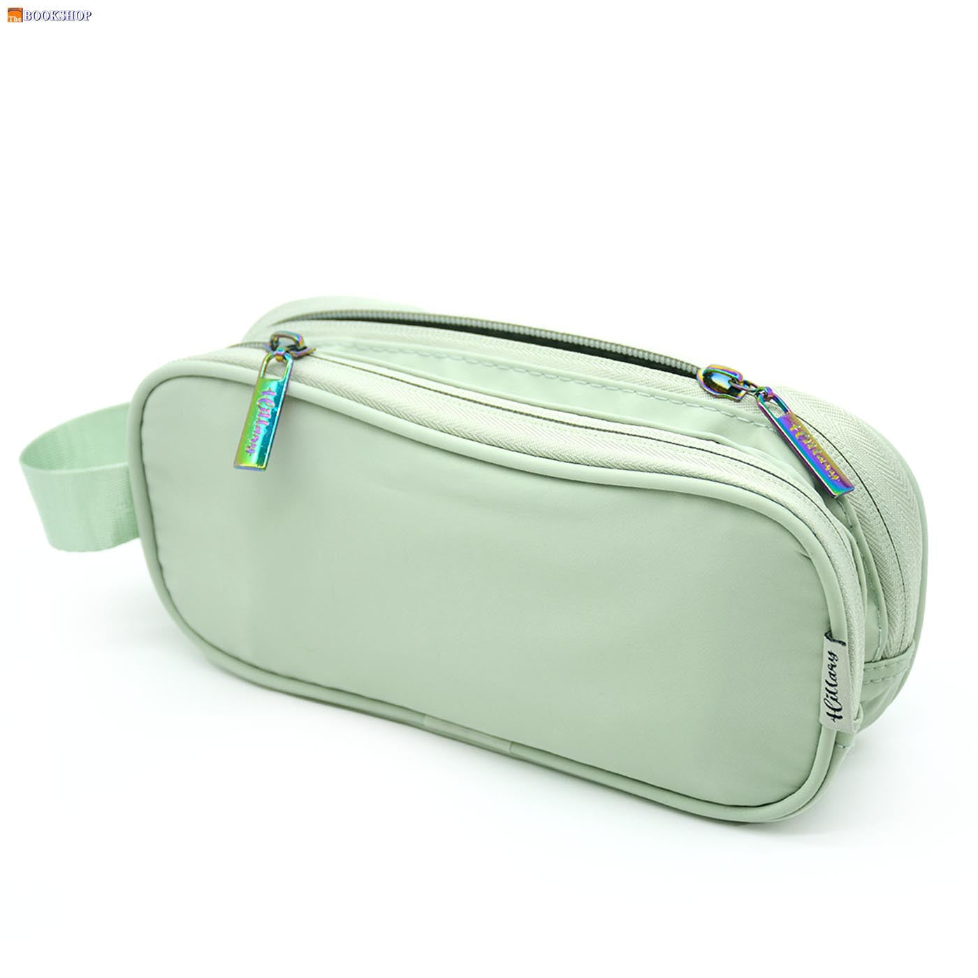 HILLARY RECTANGLE PENCIL CASE-LIGHT GREEN