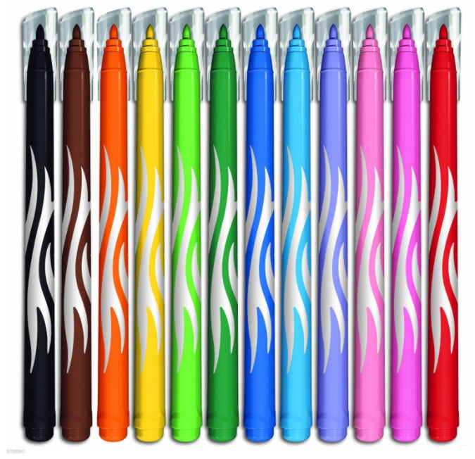 MAPED COLOR PEPS FELT TIP SKETCH PEN JUNGLE 12COLOR