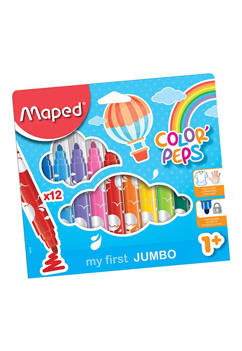 MAPED COLOR PEPS MAXI FELT TIP SKETCH PEN 12COL