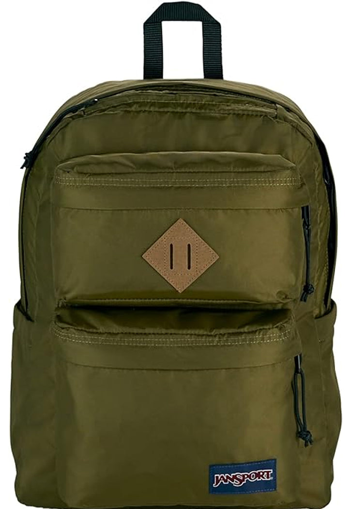 JANSPORT DOUBLE BREAK BACKPACK17 ARMY GREEN حقيبة ظهر جان سبورت