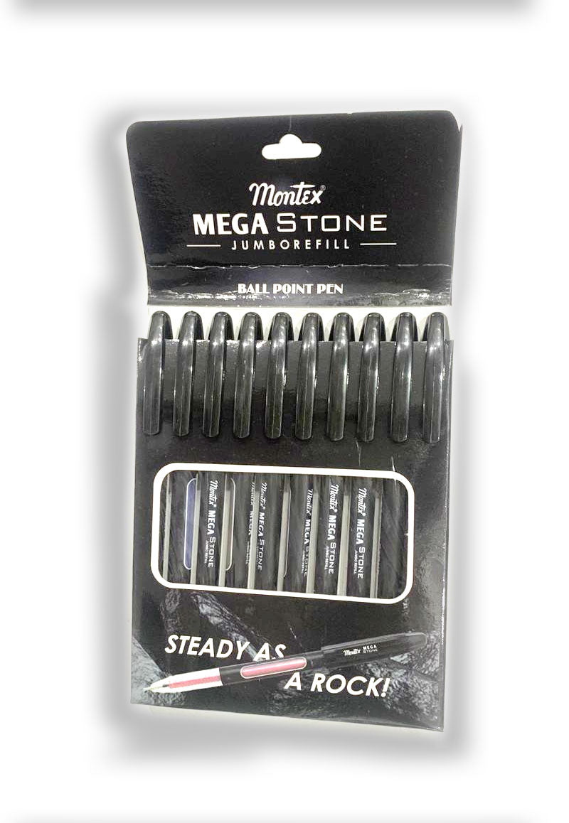 MONTEX MEGA STONE BALL BLUE PEN 10PCS PKT