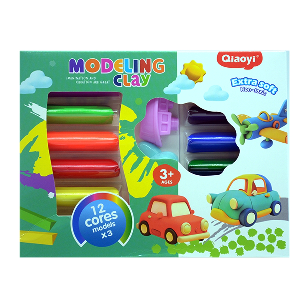 QIAOYI 10PCS MODELLING CLAY+3PCS TRAFFIC SERIES MOLD ACC PACK 8145