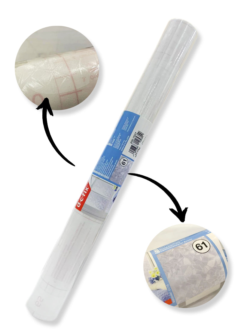 DC-FIX ADHESIVE FOIL TRANSPARENT FRSTD ROLL 45X7.2M.