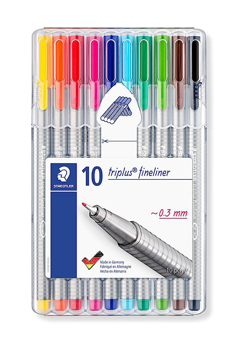 STAEDTLER 10COL TRIPLUS FINELINER 0.3MM
