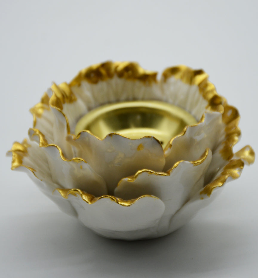 FLOWER DESIGN CERAMIC OUD BURNER 7112