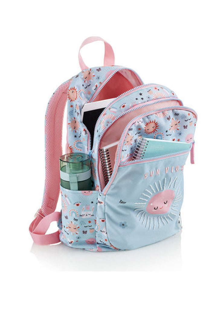حقيبة ظهر مدرسية مقاس 16 MIQUELRIUS MR BACKPACK W/3 COMPARTMENT 16"- RECYLE SUN VIBES