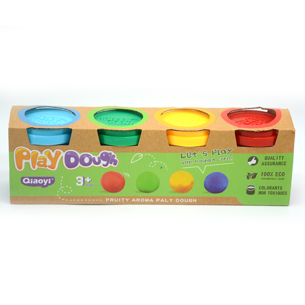 QIAOYI 4COLOR PLAY DOUGH ORGANIC 4X100G