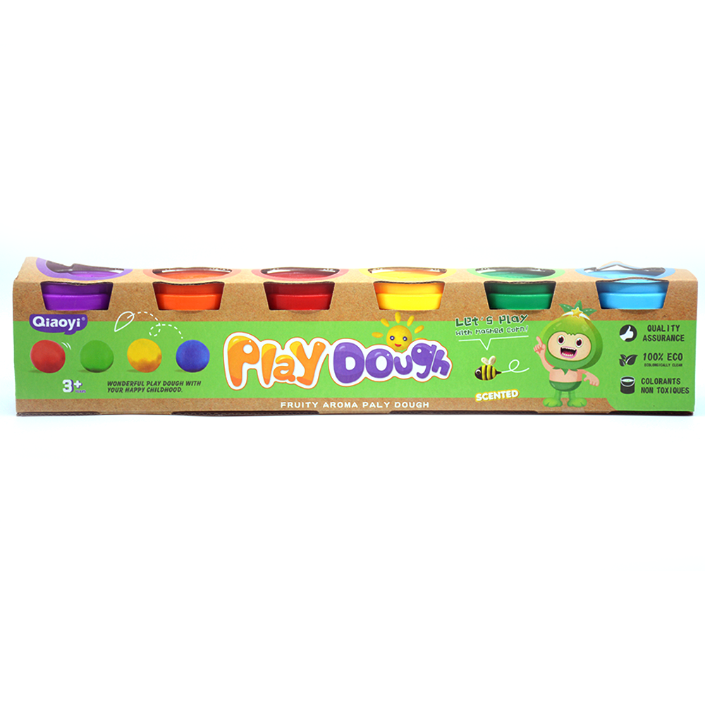 QIAOYI 6COLOR PLAY DOUGH ORGANIC 6X100G