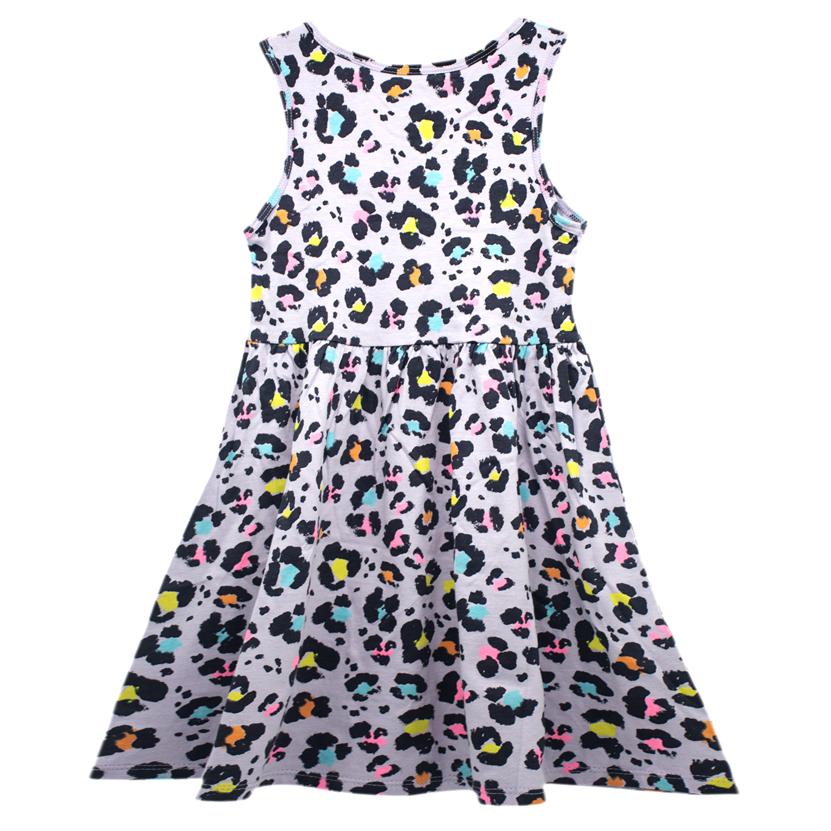 GEORGE GREY LEOPARD PRINT SLEEVELESS DRESS