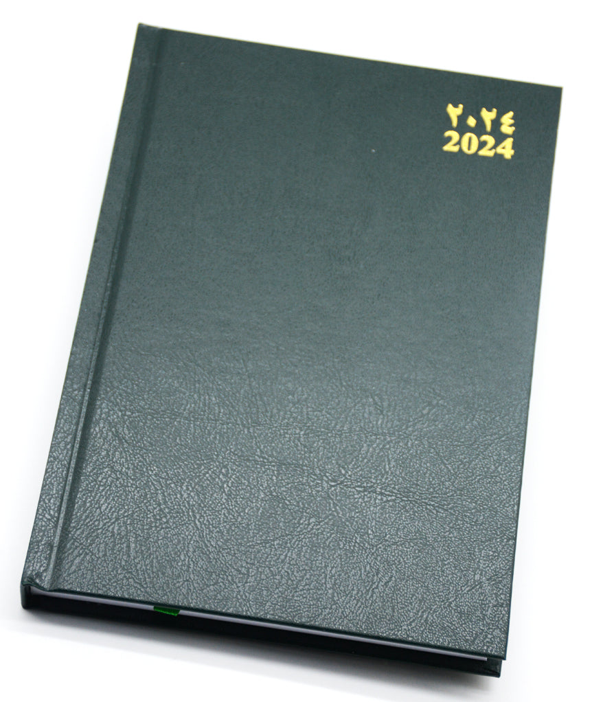 FIS VINYL HC 2024 DIARY AR & EN A5 GREEN
