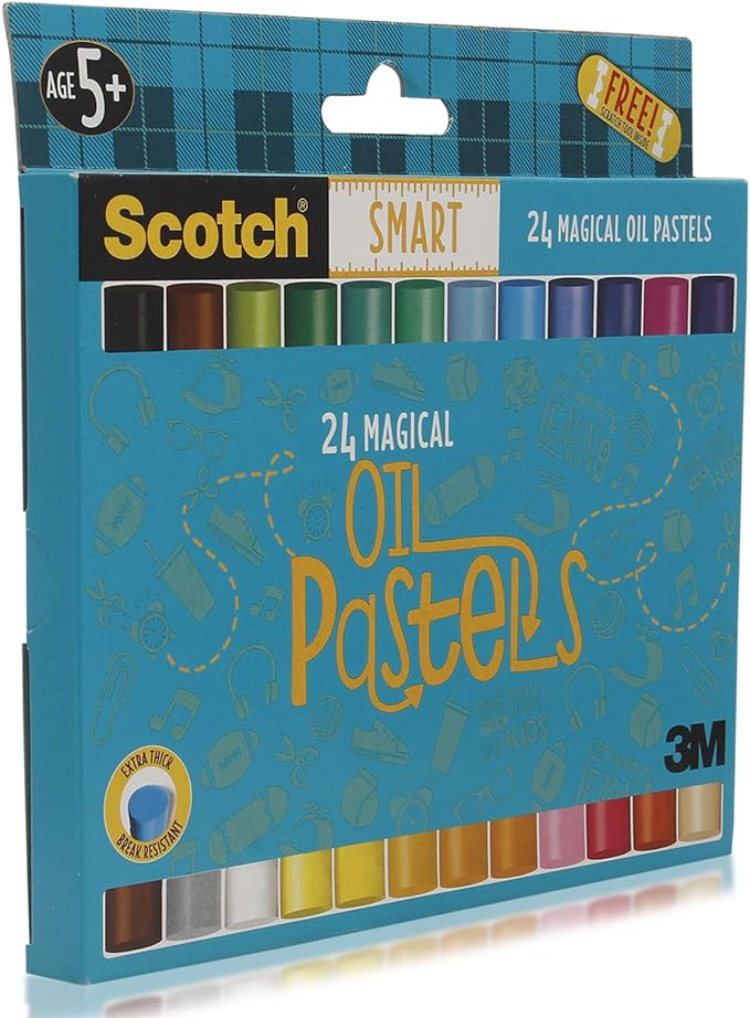 طقم الوان باستيل ثخينة سكوتش 24لون SCOTCH 24 MAGICAL OIL PASTELS