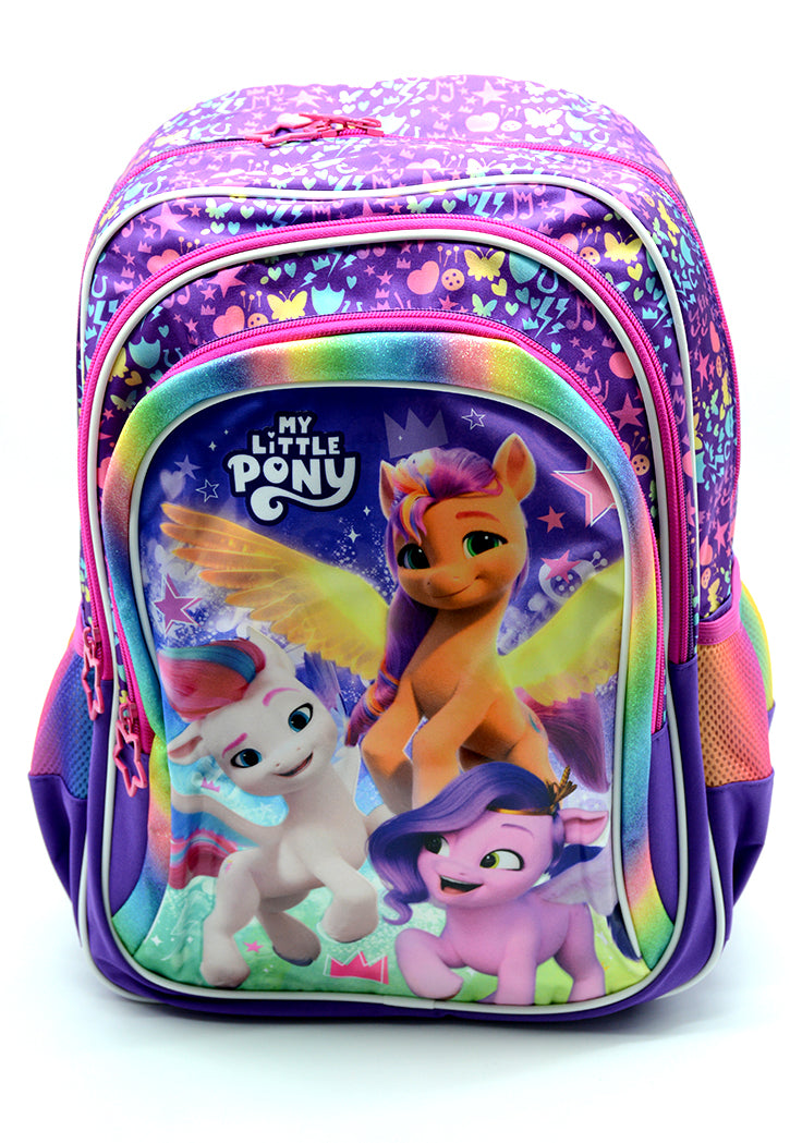 شنطة ظهر مدرسية MY LITTLE PONY BACKPACK W/3 COMPARTMENT&2SIDE POCKETS 16"