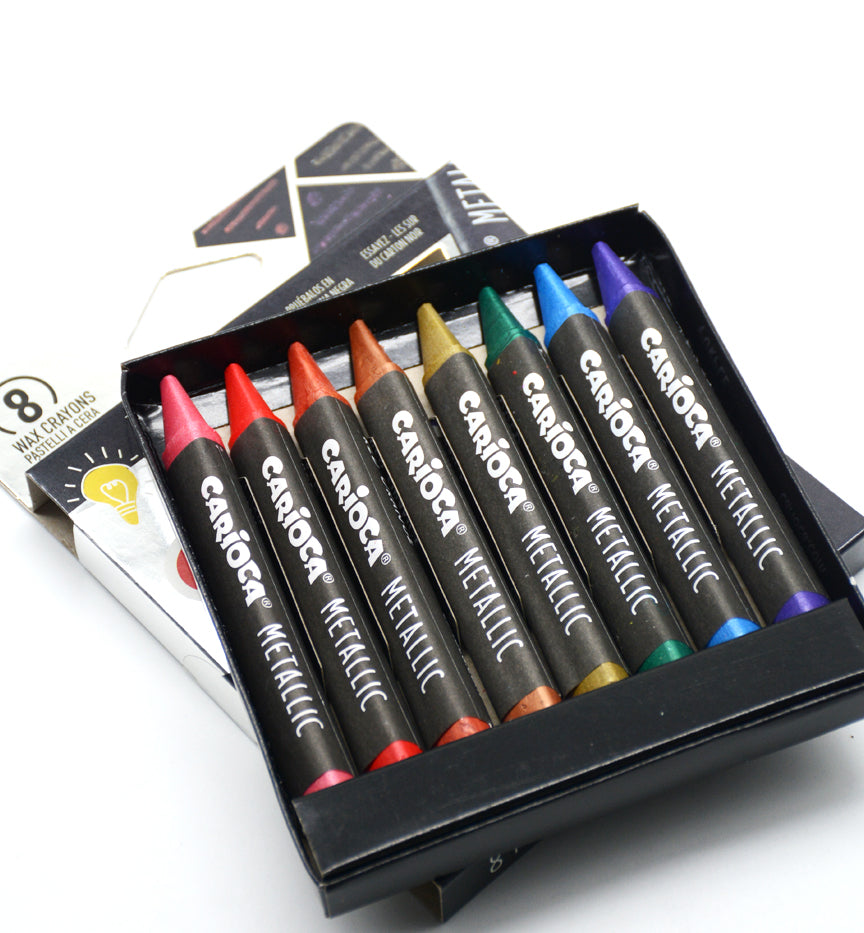 CARIOCA METALLIC WAX CRAYON WAX 8PCS/PKT