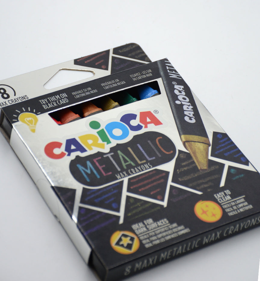 CARIOCA METALLIC WAX CRAYON WAX 8PCS/PKT