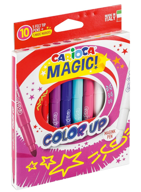 CARIOCA MAGIC COLOR UP FELT TIP PEN 10PCS/PKT طقم اقلام ملونة سحرية
