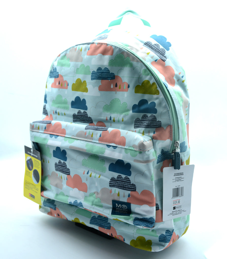 MIQUELRIUS MR BACKPACK W/2 COMPARTMENT 17"-CLOUDS