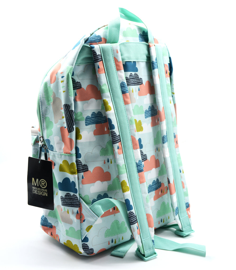 MIQUELRIUS MR BACKPACK W/2 COMPARTMENT 17"-CLOUDS