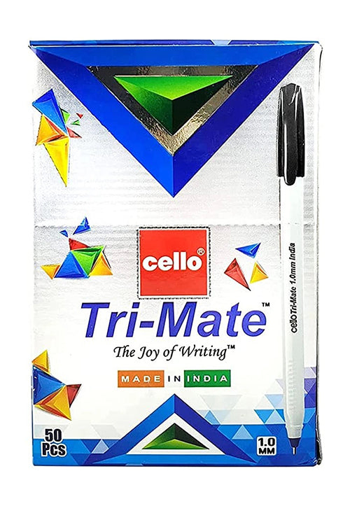 CELLO TRI-MATE BALLPEN 1.0MM-BLACK 50 PCS