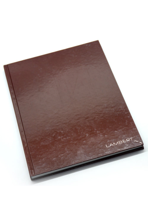 LAMBERT HARD COVER NOTEBOOK 4 LINES A4 200P GLOSSY DARK BROWN
