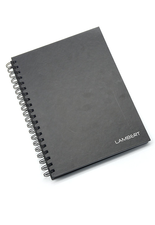 LAMBERT WIRE-O HARD COVER NOTEBOOK SINGLE LINE B5 100SHT MATT BLACK