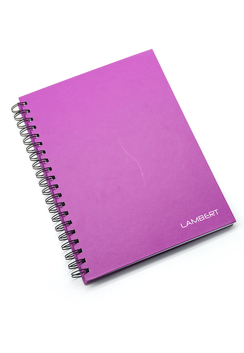 LAMBERT WIRE-O HARD COVER NOTEBOOK SINGLE LINE B5 100SHT MATT VIOLET