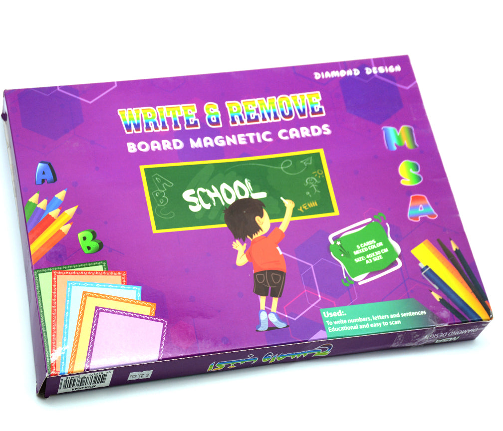 WRITE & RUB CARD 5PCS 30X40CM / اكتب وامسح *