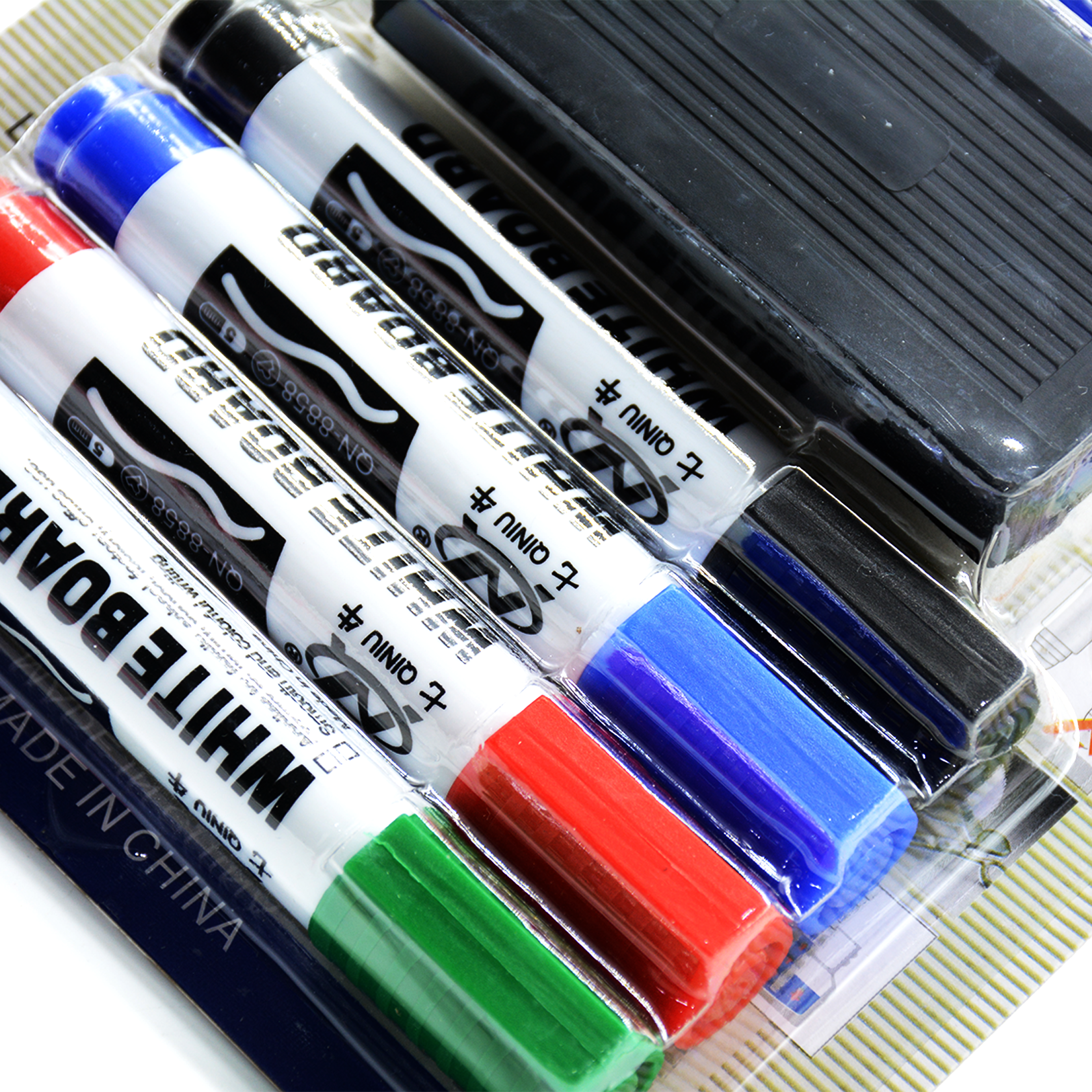 QINIU WHITE BOARD MARKER 4PCS W/ERASER