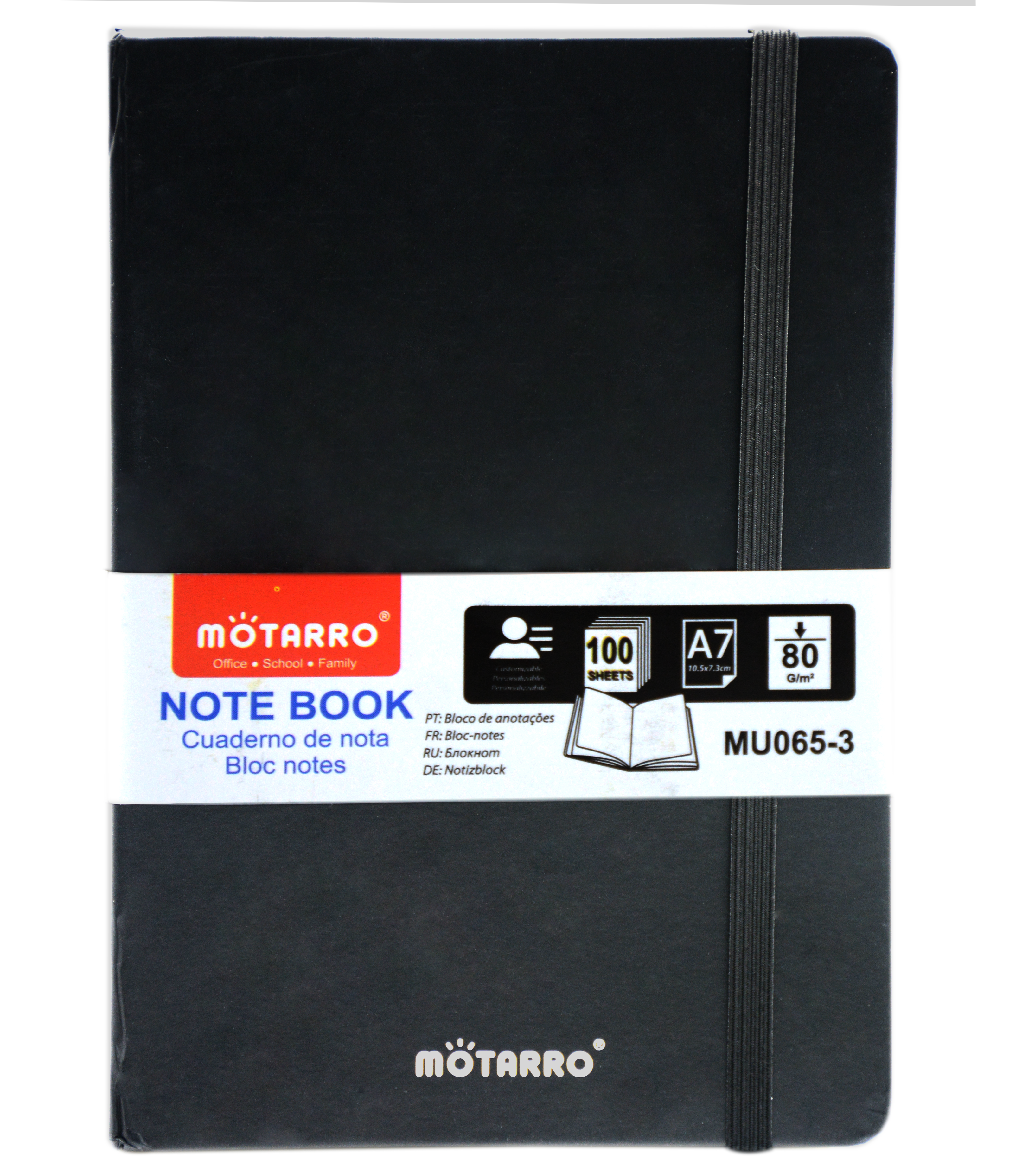 MOTARRO NOTEBOOK A7 100SHT 80GSM-BLACK
