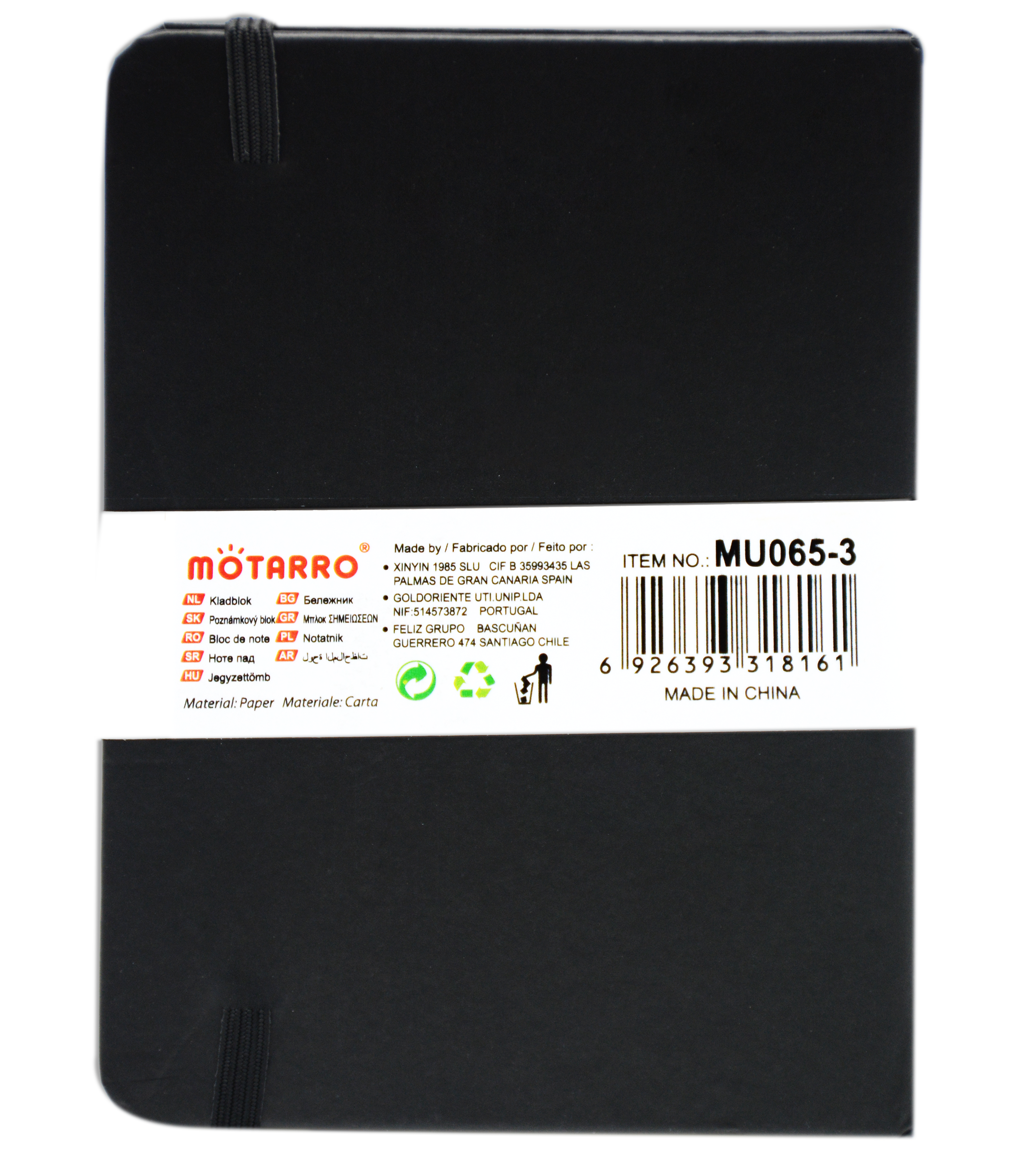 MOTARRO NOTEBOOK A7 100SHT 80GSM-BLACK