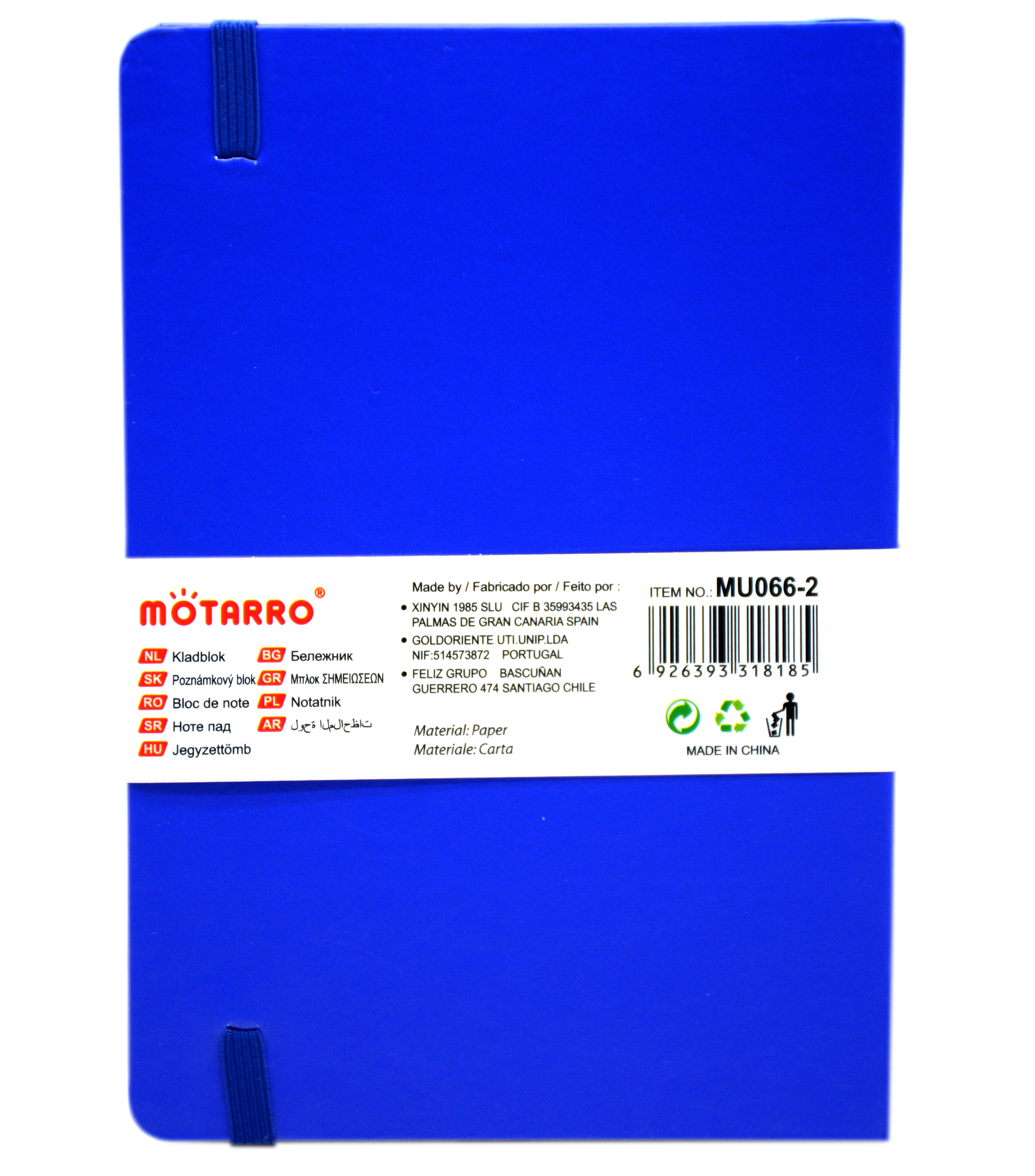 MOTARRO POCKET NOTEBOOK 100SHT 80GSM A6 MU066-2
