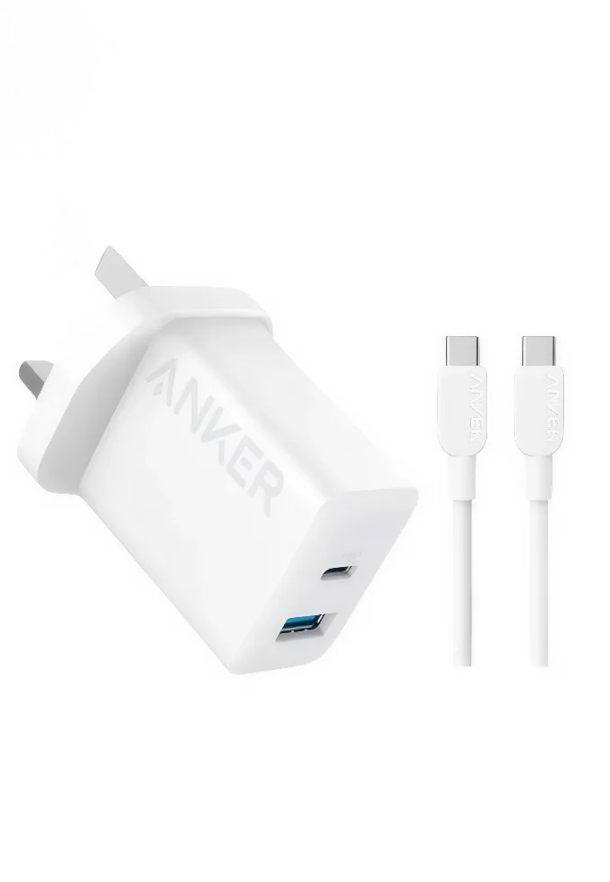 ANKER HIGH SPEED USB-C CHARGER W/ USB-C CABLE 20W 5FT WHITE