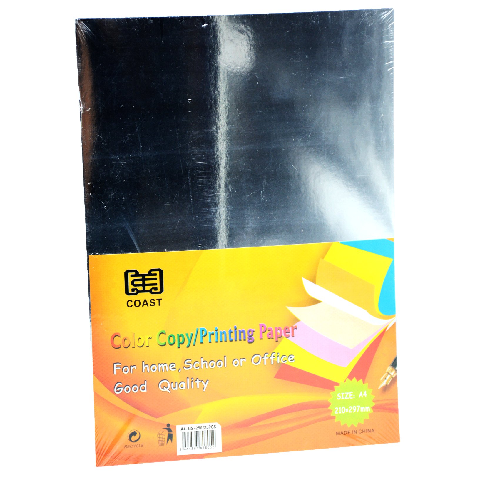 COAST COLOR PAPER A4 250G 25PCS/PKT-SILVER