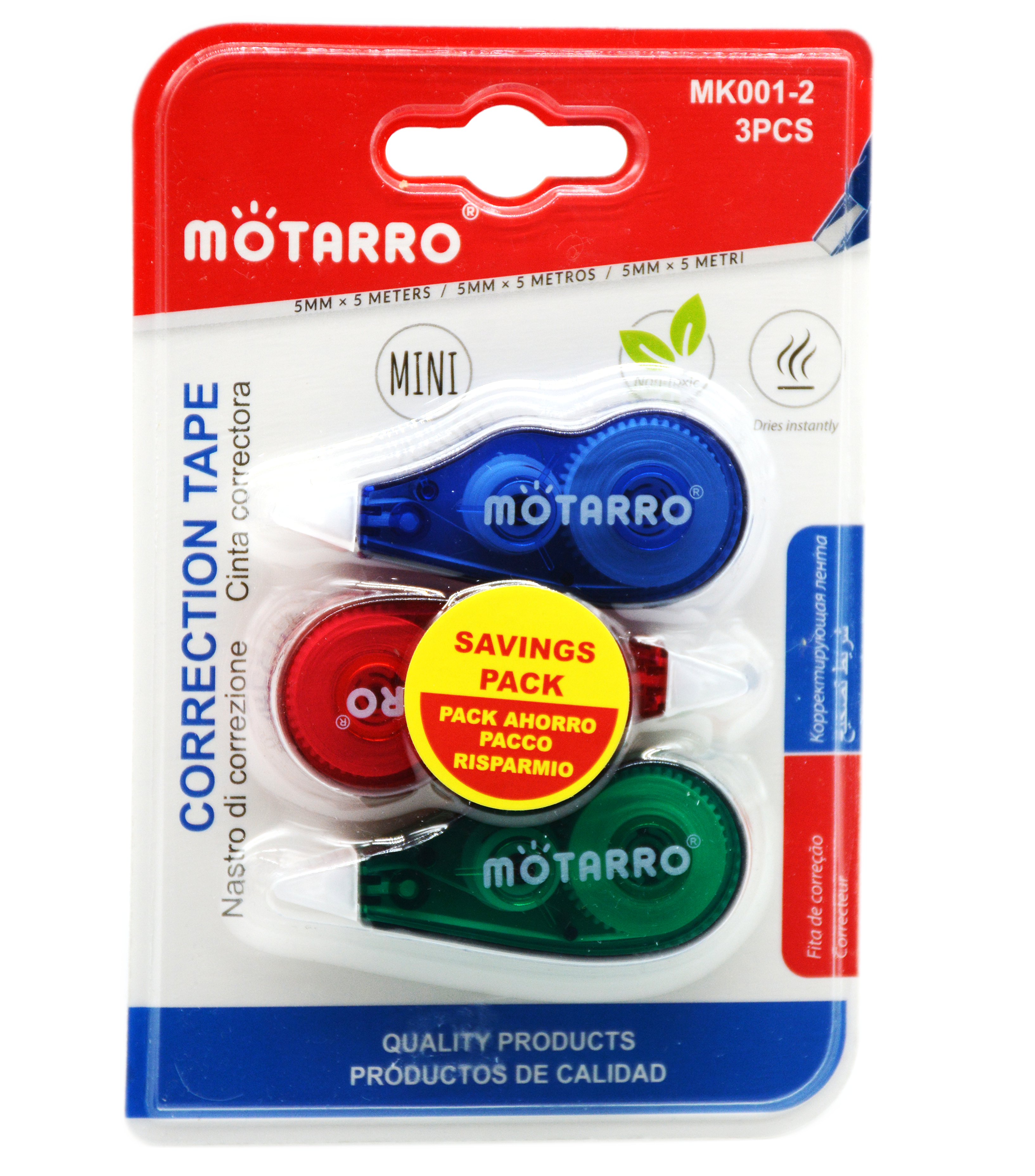 MOTARRO CORRECTION TAPE 3PCS PACK MK001-2