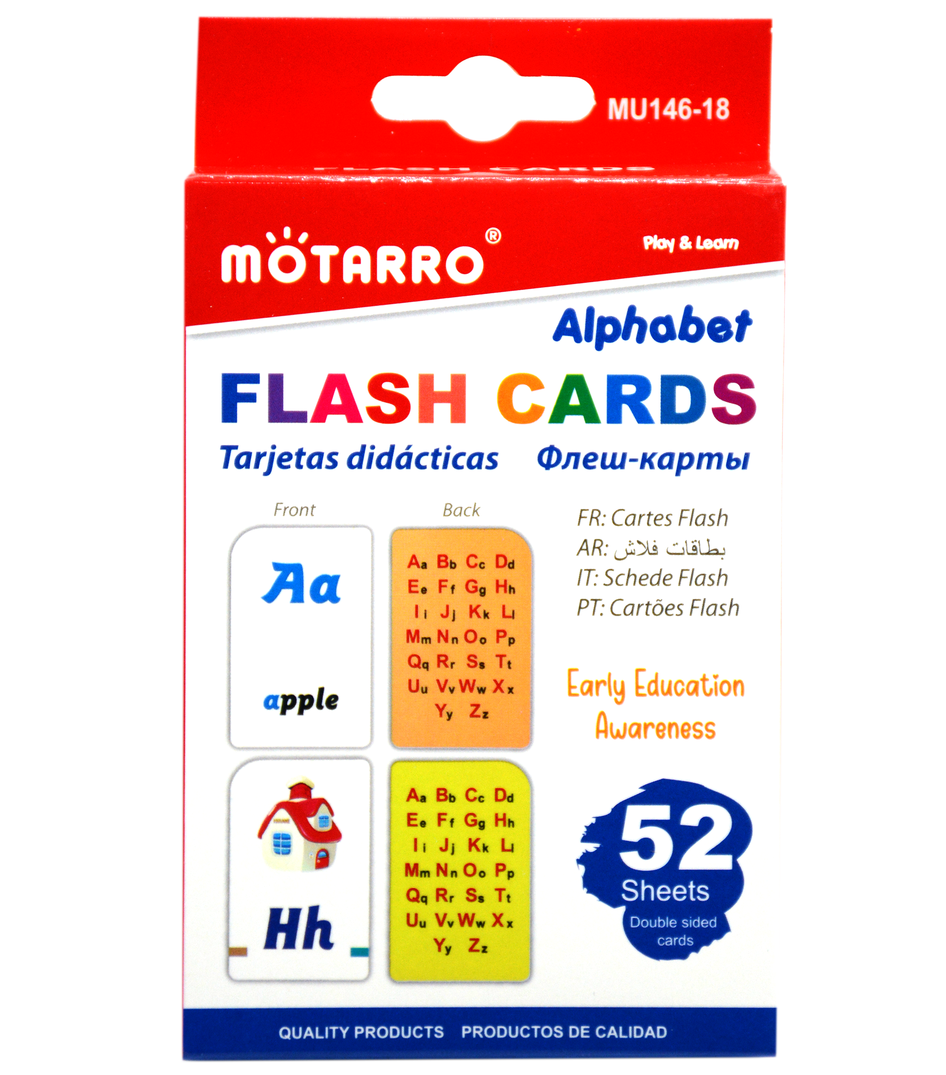 MOTARRO ALPHABET FLASH CARD 52SHT