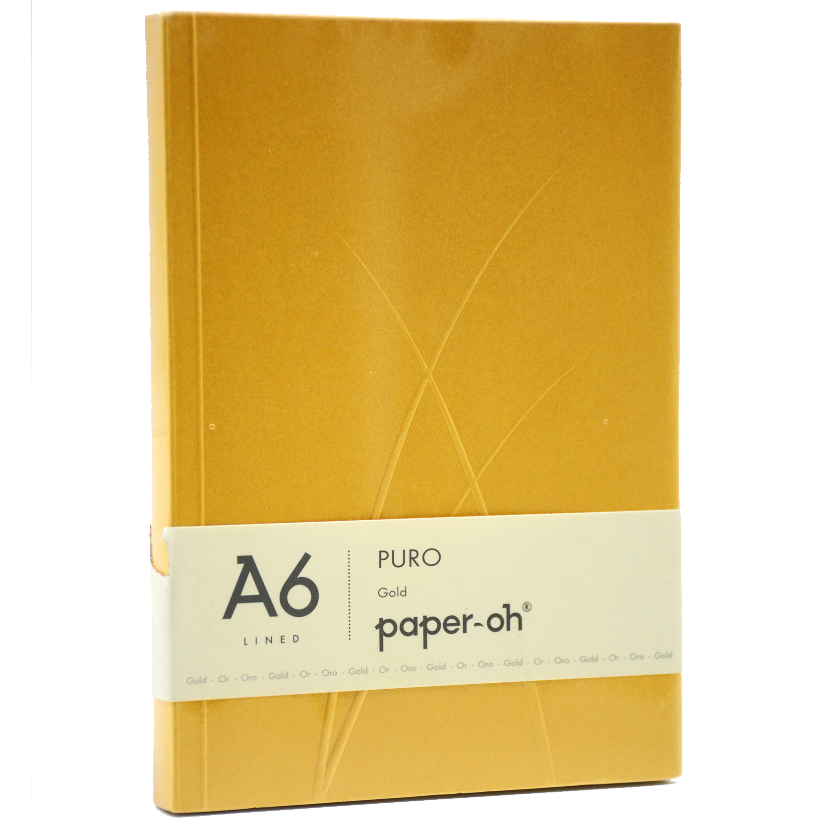 PAPER-OH PURO GOLD LINED NOTEBOOK A6