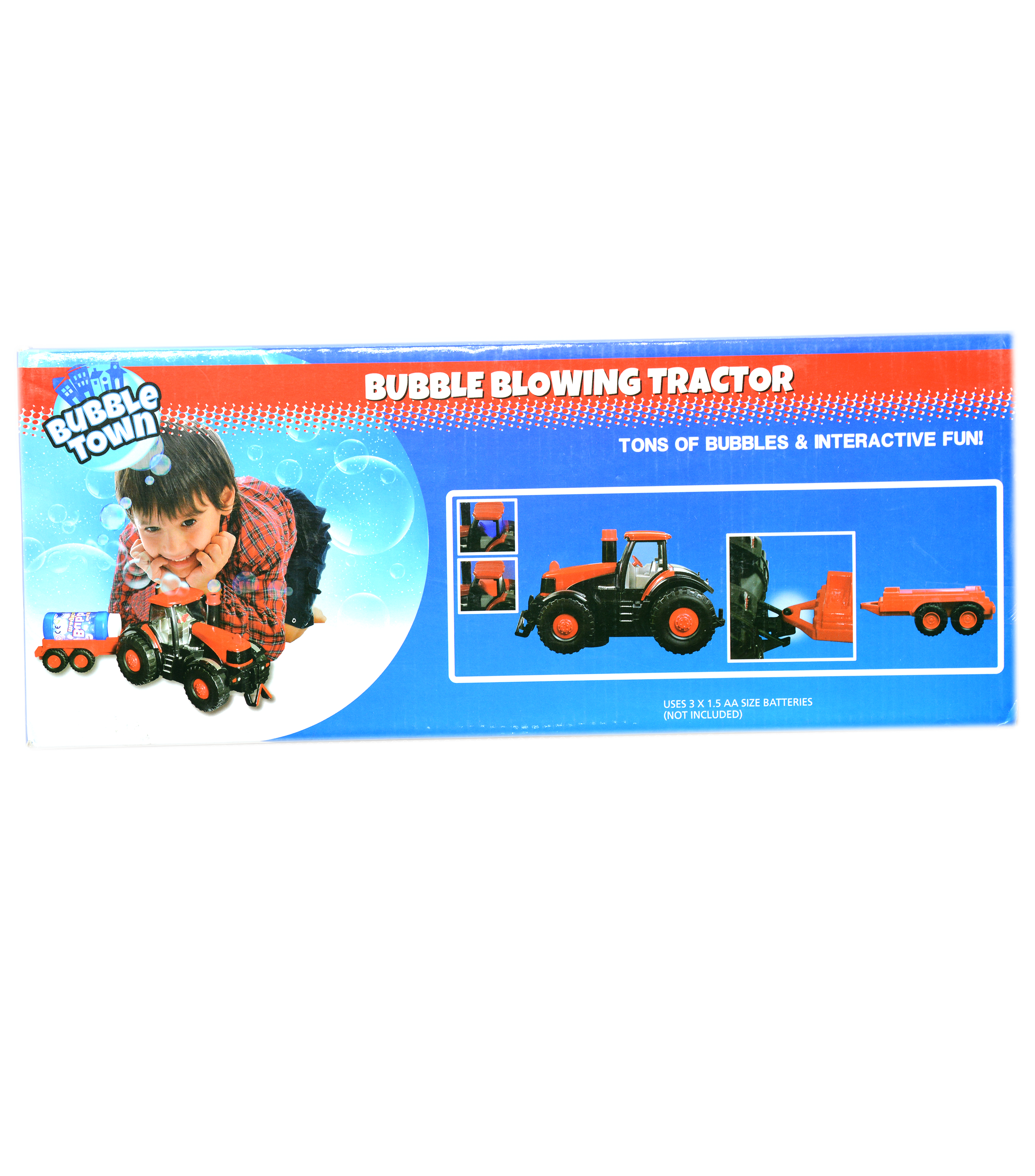 BUBBLE BLOWING TRACTOR &90ML BUBBLE SOLUTION