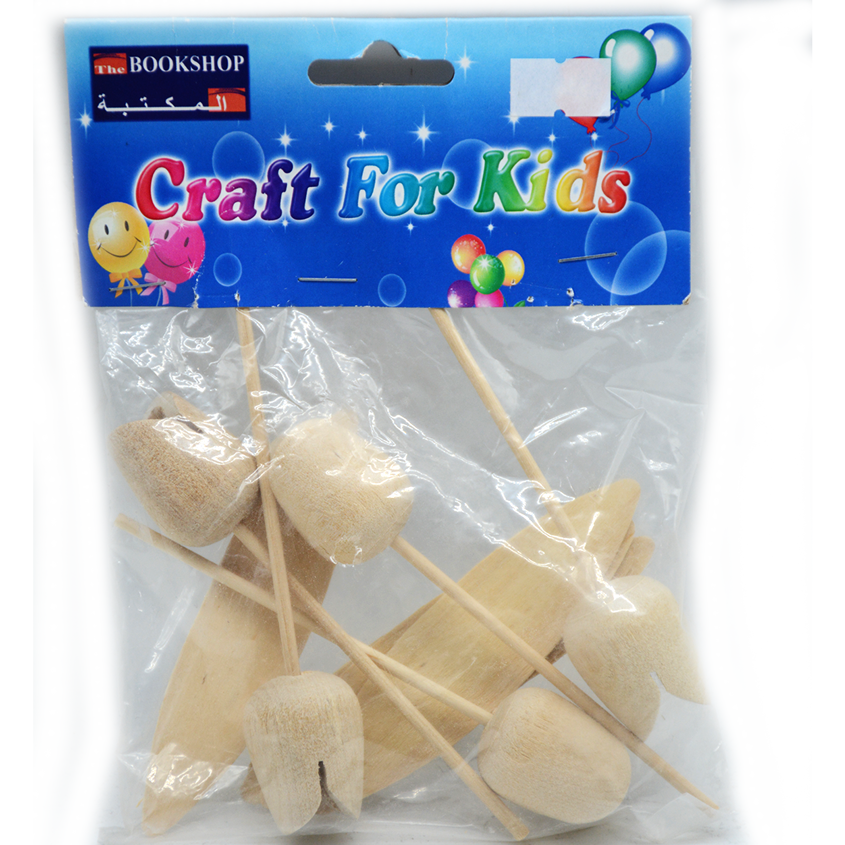 CRAFT PLAIN WOODEN TULIP 4PCS