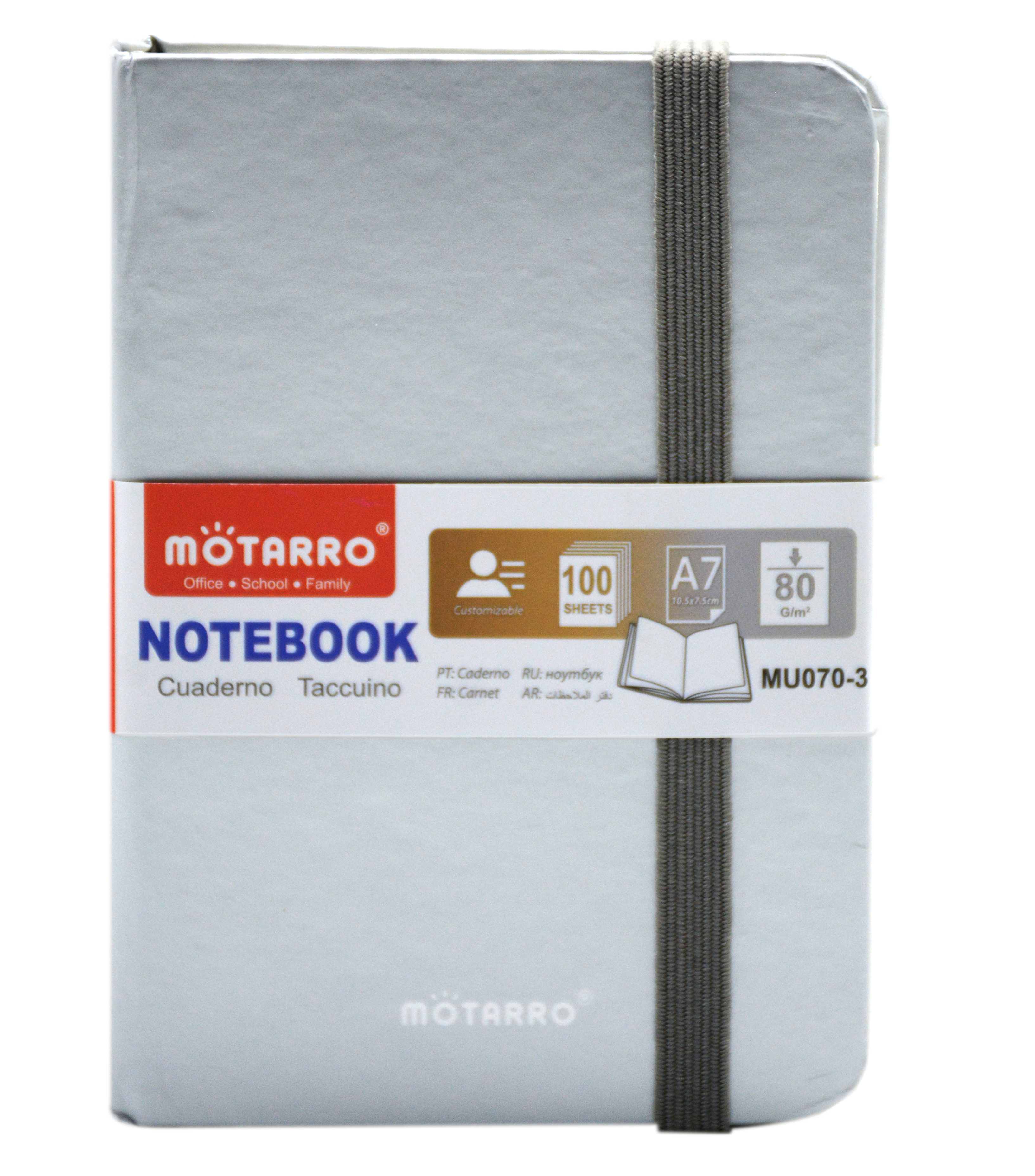 MOTARRO NOTEBOOK A7 100SHT-80GSM GREY