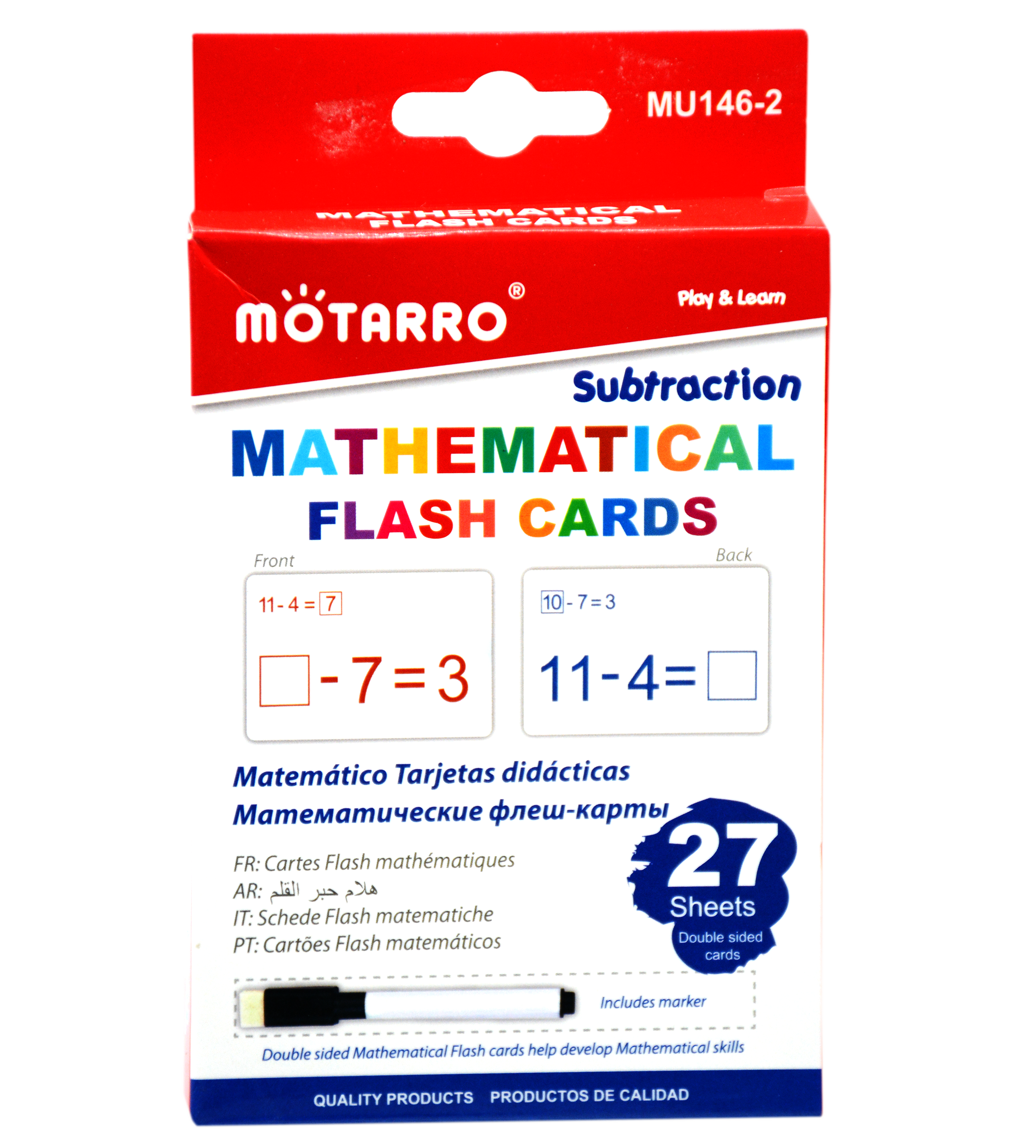 MOTARRO MATHEMATICAL FLASH CARD 27SHT MU146-2