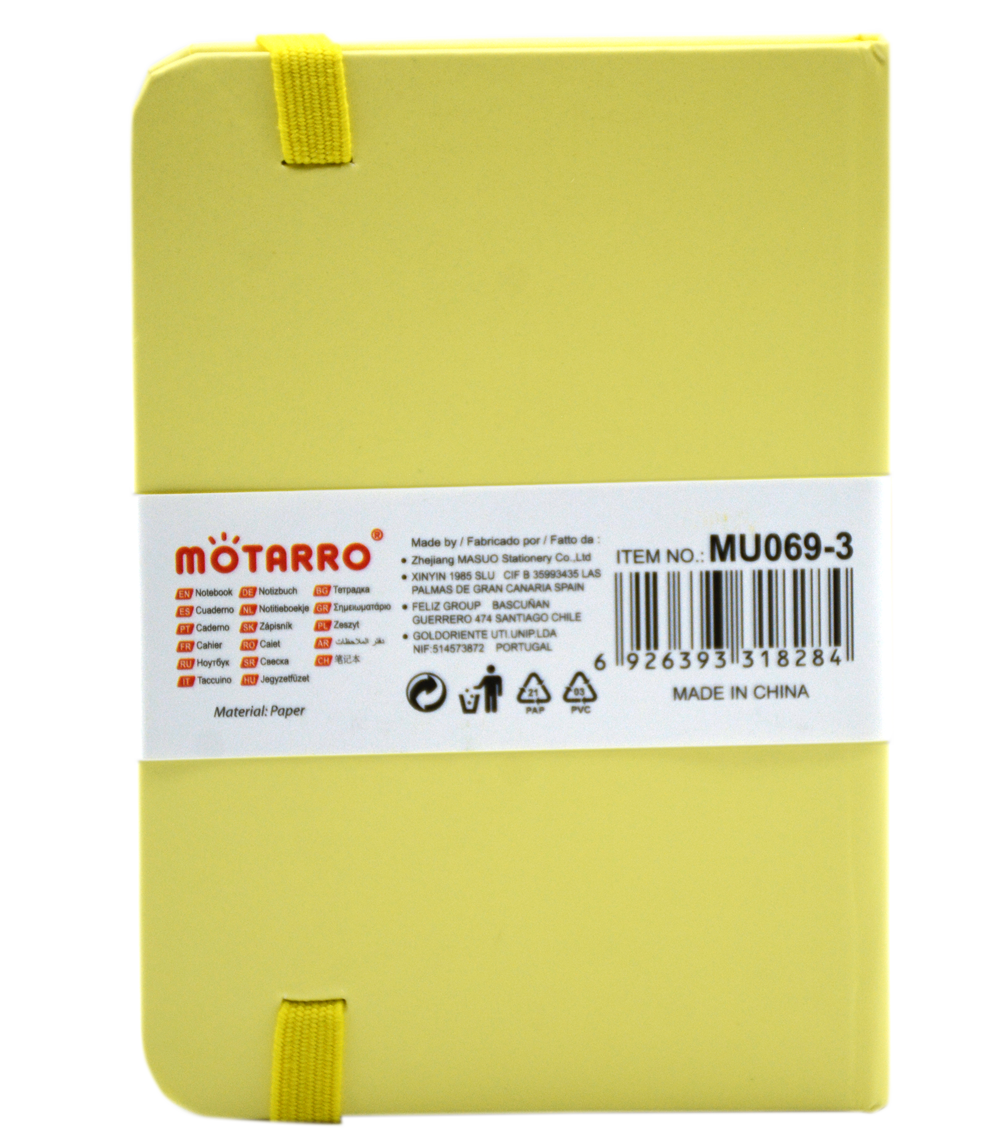 MOTARRO NOTEBOOK A7 100SHT-80GSM-YELLOW