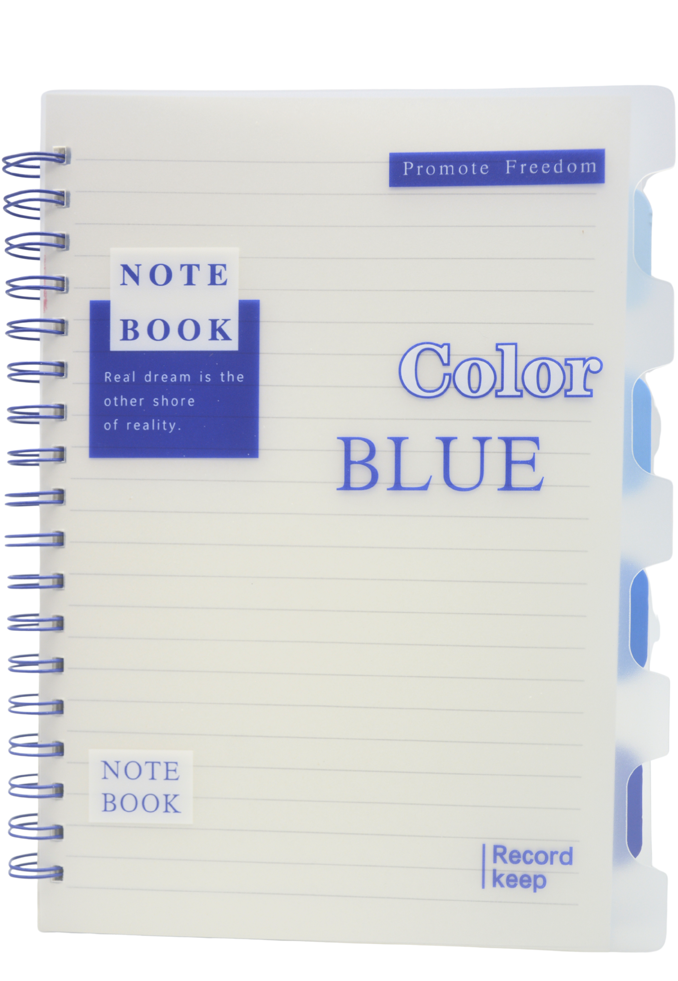 BIXU LIFE SPIRAL PP COVER TRANSPARENT 4-SUBJECT NOTEBOOK B5