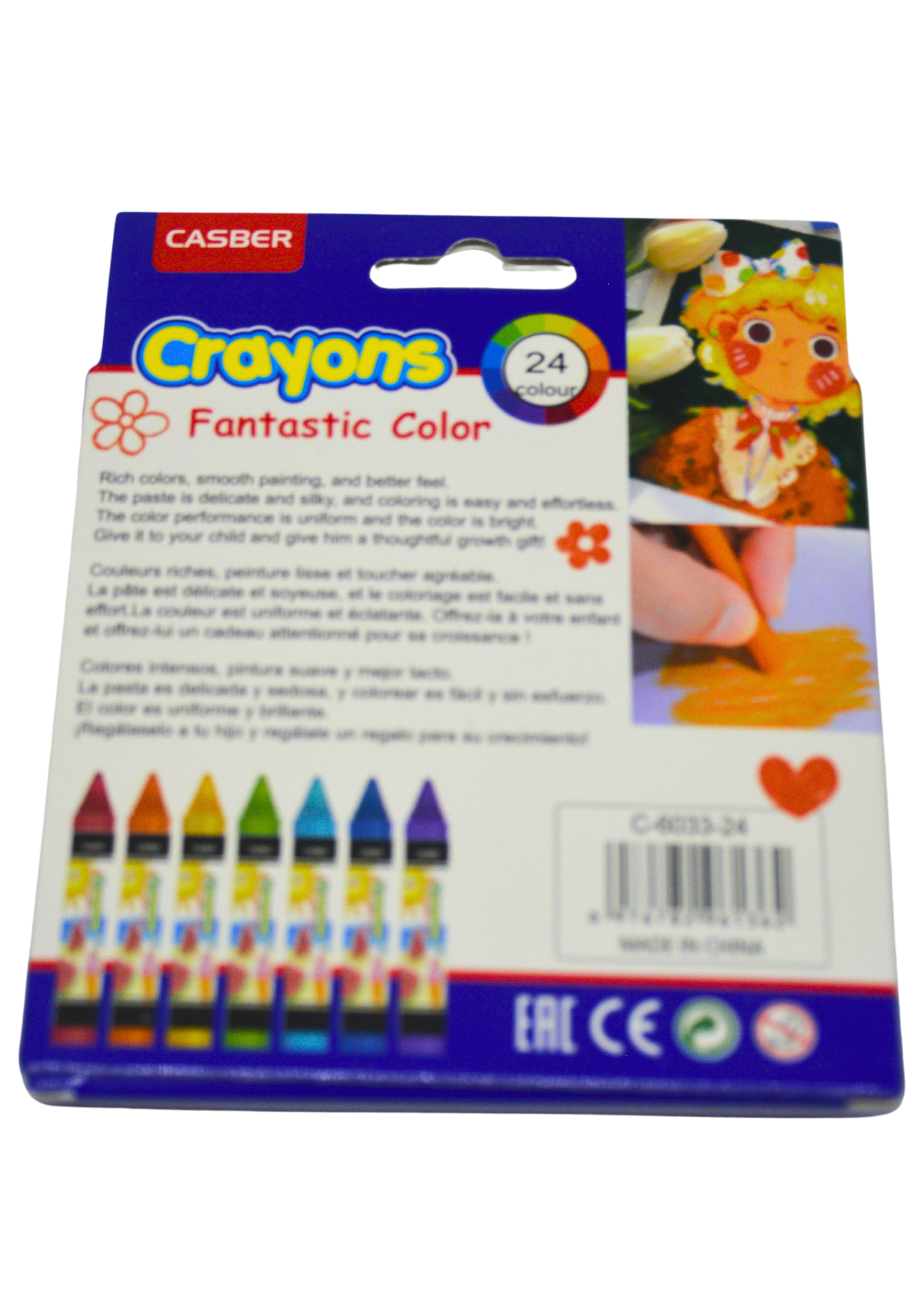CASBER 24COLORS CRAYONS PACK