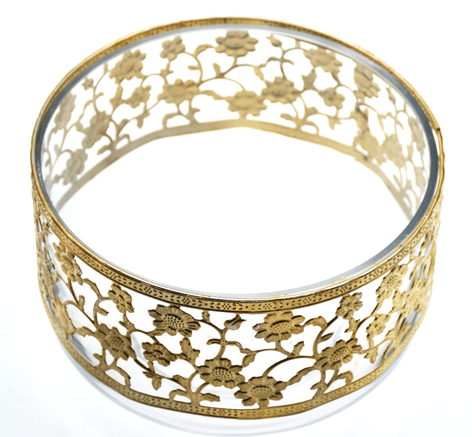 ROUND GLASS VASE 20X12.3CM مزهرية دائرية